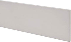 Made in USA - 1 Ft. Long x 4 Inch Wide x 1/4 Inch High, Virgin PTFE, Rectangular Plastic Bar - White, +/- 0.060 Tolerance - Industrial Tool & Supply