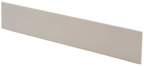Made in USA - 4 Ft. Long x 4 Inch Wide x 1/4 Inch High, Virgin PTFE, Rectangular Plastic Bar - White, +/- 0.060 Tolerance - Industrial Tool & Supply