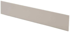 Made in USA - 4 Ft. Long x 4 Inch Wide x 1/4 Inch High, Virgin PTFE, Rectangular Plastic Bar - White, +/- 0.060 Tolerance - Industrial Tool & Supply