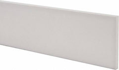 Made in USA - 1 Ft. Long x 4 Inch Wide x 3/8 Inch High, Virgin PTFE, Rectangular Plastic Bar - White, +/- 0.060 Tolerance - Industrial Tool & Supply