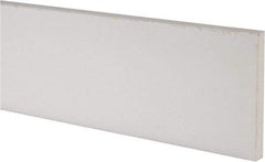 Made in USA - 4 Ft. Long x 4 Inch Wide x 1/2 Inch High, Virgin PTFE, Rectangular Plastic Bar - White, +/- 0.060 Tolerance - Industrial Tool & Supply