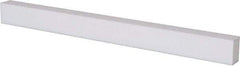 Made in USA - 4 Ft. Long x 2 Inch Wide x 1/2 Inch High, Virgin PTFE, Rectangular Plastic Bar - White, +/- 0.060 Tolerance - Industrial Tool & Supply