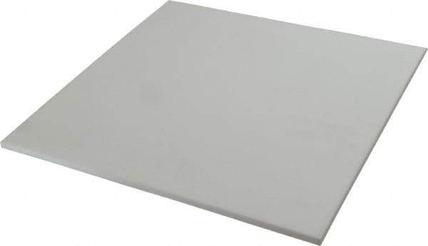 Made in USA - 1/4" Thick x 12" Wide x 1' Long, PTFE (Mechanical Grade) Sheet - ±0.020 Tolerance - Industrial Tool & Supply