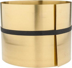 Made in USA - 5 Ft. Long x 6 Inch Wide x 0.012 Inch Thick, Roll Shim Stock - Brass - Industrial Tool & Supply