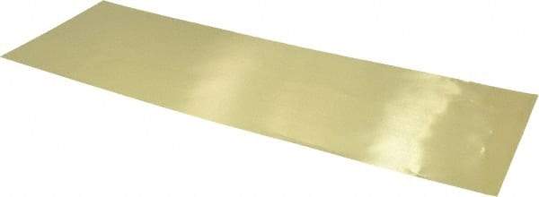 Made in USA - 10 Piece, 18 Inch Long x 6 Inch Wide x 0.001 Inch Thick, Shim Sheet Stock - Brass - Industrial Tool & Supply