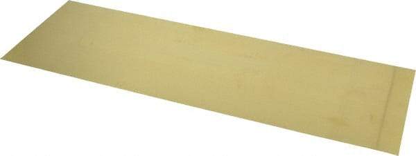 Made in USA - 10 Piece, 18 Inch Long x 6 Inch Wide x 0.004 Inch Thick, Shim Sheet Stock - Brass - Industrial Tool & Supply