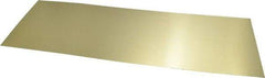 Made in USA - 10 Piece, 18 Inch Long x 6 Inch Wide x 0.01 Inch Thick, Shim Sheet Stock - Brass - Industrial Tool & Supply