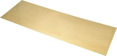 Made in USA - 10 Piece, 18 Inch Long x 6 Inch Wide x 0.012 Inch Thick, Shim Sheet Stock - Brass - Industrial Tool & Supply