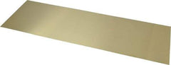 Made in USA - 10 Piece, 18 Inch Long x 6 Inch Wide x 0.02 Inch Thick, Shim Sheet Stock - Brass - Industrial Tool & Supply