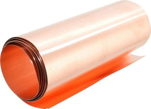 Made in USA - 4 Piece, 50 Inch Long x 6 Inch Wide x 0.001 to 0.01 Inch Thick, Assortment Roll Shim Stock - Copper, 0.001 to 0.01 Inch Thick - Industrial Tool & Supply