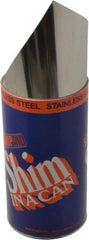 Made in USA - 1.25 m Long x 150 mm Wide x 0.05 mm Thick, Roll Shim Stock - Stainless Steel - Industrial Tool & Supply
