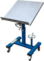 Vestil - Work Table - Steel, Fixed Leg, Blue/Gray, 24-1/16" Long x 24-1/16" Deep x 34" High - Industrial Tool & Supply