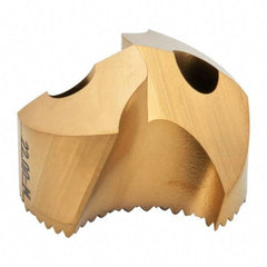 Seco - Series SD100, 22mm Diam 140° Replaceable Drill Tip - Carbide, TiAlN Finish, Through Coolant - Industrial Tool & Supply