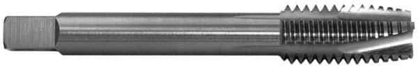 Balax - 7/16-14 UNC, 3 Flute, Bright Finish, Powdered Metal Spiral Point Tap - Plug Chamfer, Right Hand Thread, 3-5/32" OAL, 0.95" Thread Length, 0.323" Shank Diam, Series BX100 - Exact Industrial Supply