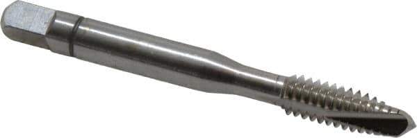 Balax - 1/4-20 UNC, 3 Flute, Bright Finish, Powdered Metal Spiral Point Tap - Plug Chamfer, Right Hand Thread, 2-1/2" OAL, 0.83" Thread Length, 0.255" Shank Diam, Series BX100 - Exact Industrial Supply