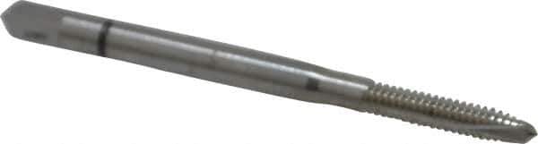 Balax - #4-40 UNC, 3 Flute, Bright Finish, Powdered Metal Spiral Point Tap - Plug Chamfer, Right Hand Thread, 1-7/8" OAL, 0.56" Thread Length, 0.141" Shank Diam, Series BX100 - Exact Industrial Supply