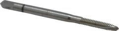 Balax - #4-40 UNC, 3 Flute, Bright Finish, Powdered Metal Spiral Point Tap - Plug Chamfer, Right Hand Thread, 1-7/8" OAL, 0.56" Thread Length, 0.141" Shank Diam, Series BX100 - Exact Industrial Supply