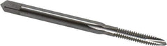 Balax - #4-40 UNC, 3 Flute, Bright Finish, Powdered Metal Spiral Point Tap - Plug Chamfer, Right Hand Thread, 1-7/8" OAL, 0.56" Thread Length, 0.141" Shank Diam, Series BX100 - Exact Industrial Supply