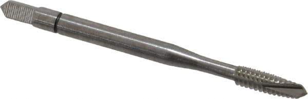 Balax - #6-32 UNC, 3 Flute, Bright Finish, Powdered Metal Spiral Point Tap - Plug Chamfer, Right Hand Thread, 2" OAL, 0.48" Thread Length, 0.141" Shank Diam, Series BX100 - Exact Industrial Supply
