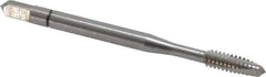 Balax - #6-32 UNC, 3 Flute, Bright Finish, Powdered Metal Spiral Point Tap - Plug Chamfer, Right Hand Thread, 2" OAL, 0.48" Thread Length, 0.141" Shank Diam, Series BX100 - Exact Industrial Supply