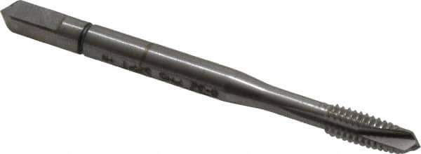 Balax - #8-32 UNC, 3 Flute, Bright Finish, Powdered Metal Spiral Point Tap - Plug Chamfer, Right Hand Thread, 2-1/8" OAL, 1/2" Thread Length, 0.168" Shank Diam, Series BX100 - Exact Industrial Supply
