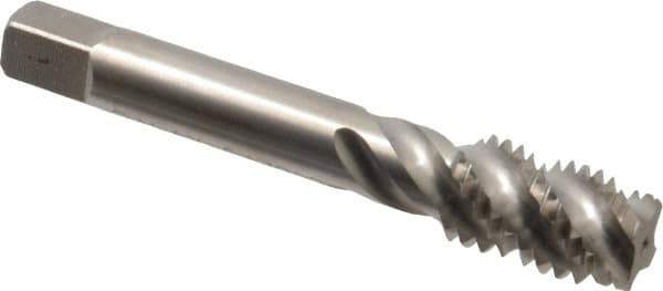 Balax - 5/8-11 UNC 4 Flute 3B Modified Bottoming Spiral Flute Tap - Powdered Metal, Bright Finish, 3-13/16" OAL, Right Hand Flute, Right Hand Thread, H3, Series BX200 - Industrial Tool & Supply