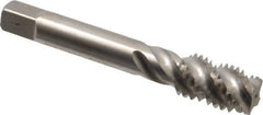 Balax - 5/8-11 UNC 4 Flute 3B Modified Bottoming Spiral Flute Tap - Powdered Metal, Bright Finish, 3-13/16" OAL, Right Hand Flute, Right Hand Thread, H3, Series BX200 - Industrial Tool & Supply