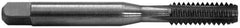Balax - #10-24 UNC 4 Flute Bright Finish Cobalt Straight Flute Machine Tap - Bottoming, Right Hand Thread, 2-3/8" OAL, 0.64" Thread Length, H5 Limit, Oversize - Exact Industrial Supply