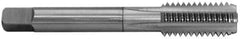 Balax - M12x1.75 Metric Coarse 6H 4 Flute TiN Finish Cobalt Straight Flute Machine Tap - Bottoming, Right Hand Thread, 3-3/8" OAL, 1" Thread Length, D6 Limit, Oversize - Exact Industrial Supply