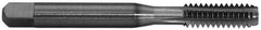 Balax - #10-24 UNC 4 Flute TiN Finish Cobalt Straight Flute Machine Tap - Bottoming, Right Hand Thread, 2-3/8" OAL, 0.64" Thread Length, H5 Limit, Oversize - Exact Industrial Supply