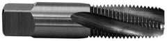 Balax - 1/16-27 NPTF, 15° Helix, 4 Flutes, Bottoming Chamfer, Bright Finish, Cobalt, Spiral Flute Pipe Tap - Right Hand Flute, 5/16" Shank Diam, 11/16" Thread Length, 0.222-0.259" Projection, 3/8" Square Size, - Exact Industrial Supply