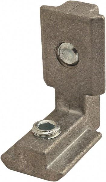 80/20 Inc. - 32mm Wide, Open Shelving Inside to Outside Hidden Corner Connector - Zinc, Clear Finish, 38mm Long, Use with 45 Series - Industrial Tool & Supply