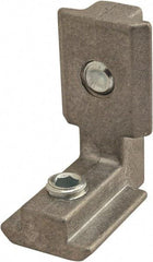 80/20 Inc. - 32mm Wide, Open Shelving Inside to Outside Hidden Corner Connector - Zinc, Clear Finish, 38mm Long, Use with 45 Series - Industrial Tool & Supply