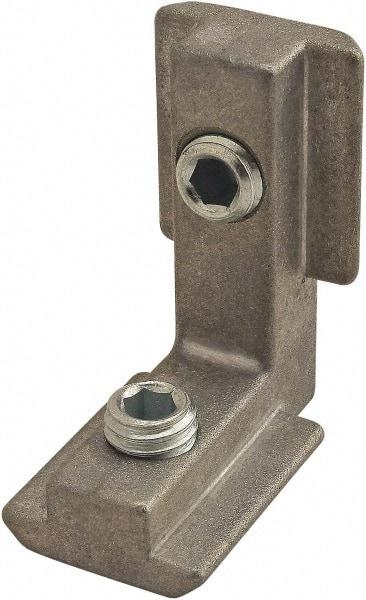 80/20 Inc. - 32mm Wide, Open Shelving Inside to Inside Hidden Corner Connector - Zinc, Clear Finish, 38mm Long, Use with 45 Series - Industrial Tool & Supply