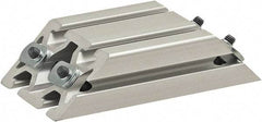 80/20 Inc. - 40mm Wide, Open Shelving Accessory/Component - Aluminum, Clear Anodized Finish, 160mm Long, Use with 4080 - Industrial Tool & Supply
