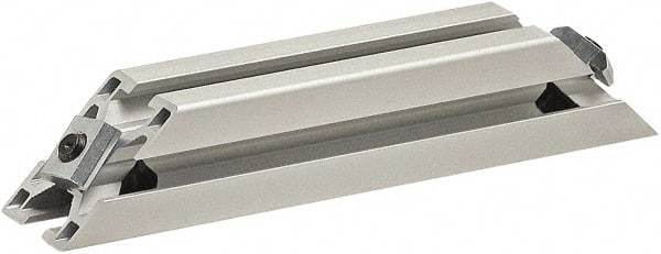 80/20 Inc. - 25mm Wide, Open Shelving Accessory/Component - Aluminum, Clear Anodized Finish, 160mm Long, Use with 3030 - Industrial Tool & Supply
