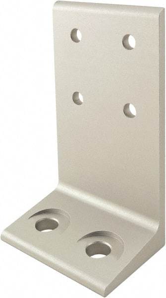 80/20 Inc. - 56mm Wide, Open Shelving Accessory/Component - Aluminum, Clear Anodized Finish, 80mm Long, Use with 40-4080 & Bolt Kit 75-3422 - Industrial Tool & Supply