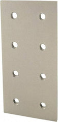 80/20 Inc. - 50mm Wide, Open Shelving 8 Hole Joining Strip - Aluminum, Clear Anodized Finish, 100mm Long, Use with 25 Series & Bolt Kit 75-3404 - Industrial Tool & Supply