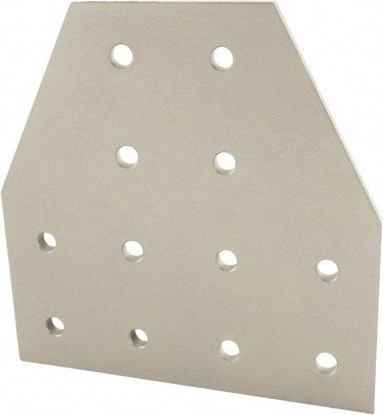 80/20 Inc. - 100mm Wide, Open Shelving Accessory/Component - Aluminum, Clear Anodized Finish, 100mm Long, Use with 25 Series & Bolt Kit 75-3404 - Industrial Tool & Supply