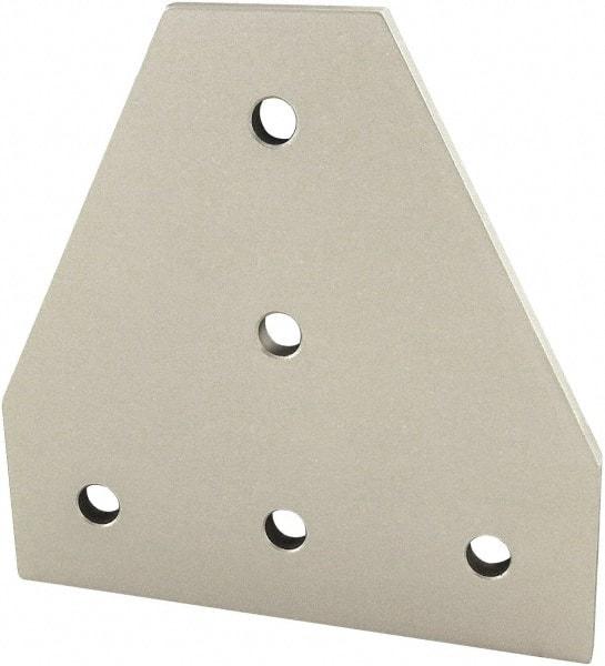 80/20 Inc. - 135mm Wide, Open Shelving Accessory/Component - Aluminum, Clear Anodized Finish, 135mm Long, Use with 45 Series & Bolt Kit 75-3619 - Industrial Tool & Supply