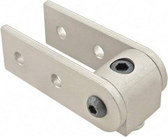 80/20 Inc. - 25mm Wide, Open Shelving 90° Pivot Nub Assembly - Aluminum, Clear Anodized Finish, 75mm Long, Use with 25 Series & Bolt Kit 75-3404 - Industrial Tool & Supply
