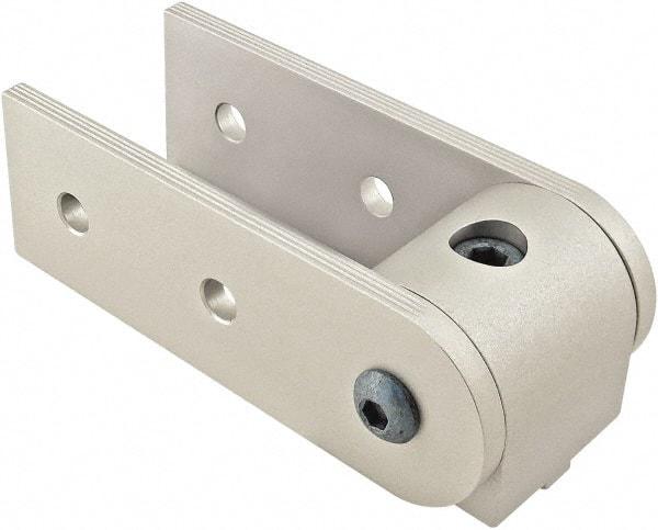 80/20 Inc. - 40mm Wide, Open Shelving 0° Pivot Nub Assembly - Aluminum, Clear Anodized Finish, 120mm Long, Use with 40 Series & Bolt Kit 75-3422 - Industrial Tool & Supply