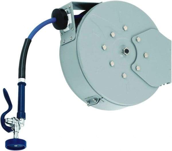 T&S Brass - 30' Spring Retractable Hose Reel - 300 psi, Hose Included - Industrial Tool & Supply