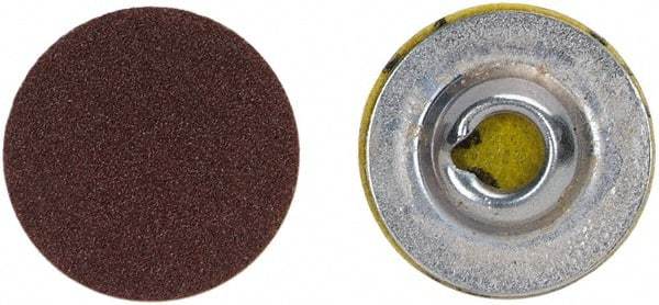 Merit Abrasives - 3/4" Disc Diam, 240 Grit, Aluminum Oxide Quick Change Disc - Type S Attaching System, Coated, Brown, 40,000 RPM, ALO Series - Industrial Tool & Supply
