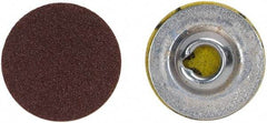 Merit Abrasives - 3/4" Disc Diam, 36 Grit, Aluminum Oxide Quick Change Disc - Type S Attaching System, Coated, Brown, 40,000 RPM, ALO Series - Industrial Tool & Supply
