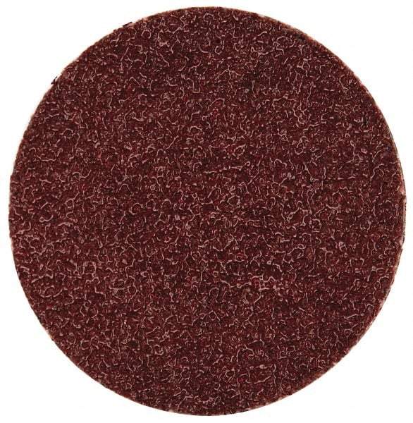 Merit Abrasives - 1" Disc Diam, 80 Grit, Aluminum Oxide Quick Change Disc - Type S Attaching System, Coated, Brown, 40,000 RPM, ALO Series - Industrial Tool & Supply
