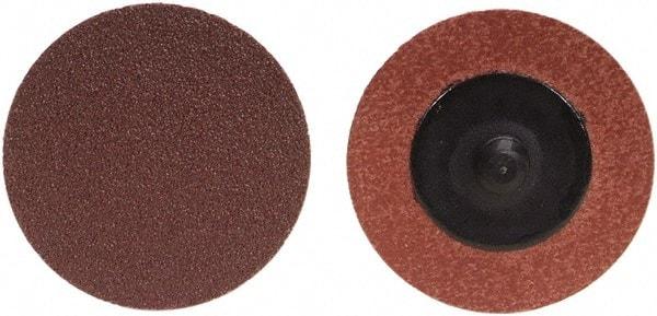 Merit Abrasives - 2" Disc Diam, 40 Grit, Aluminum Oxide Quick Change Disc - Type R Attaching System, Coated, Brown, 30,000 RPM, ALO Series - Industrial Tool & Supply