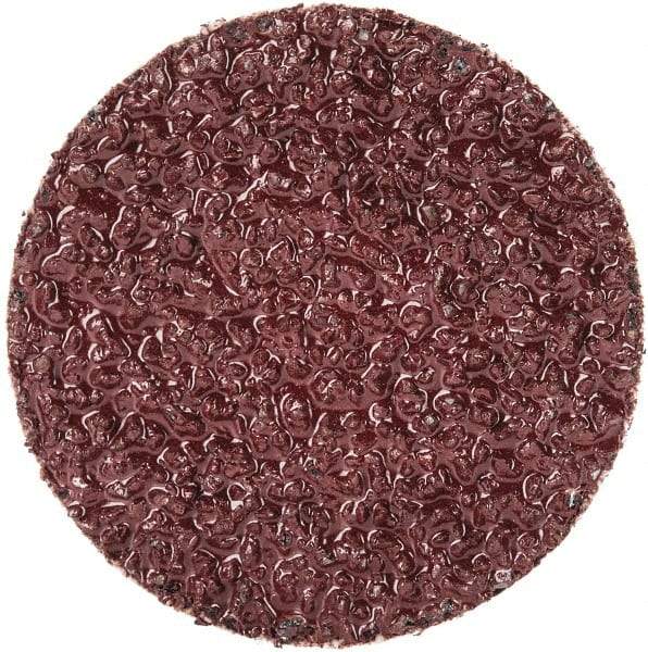 Merit Abrasives - 1-1/2" Disc Diam, 24 Grit, Aluminum Oxide Quick Change Disc - Type R Attaching System, Coated, Brown, 30,000 RPM, ALO Series - Industrial Tool & Supply
