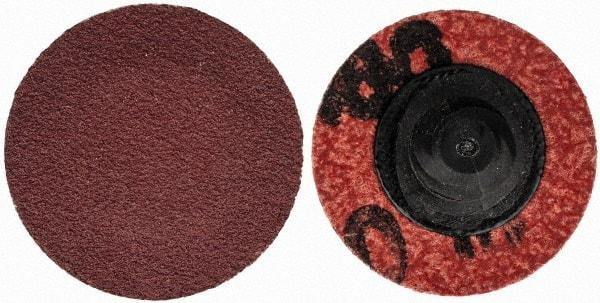 Merit Abrasives - 1" Disc Diam, 180 Grit, Aluminum Oxide Quick Change Disc - Type R Attaching System, Coated, Brown, 40,000 RPM, ALO Series - Industrial Tool & Supply