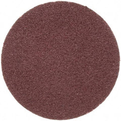 Merit Abrasives - 1" Disc Diam, 100 Grit, Aluminum Oxide Quick Change Disc - Type R Attaching System, Coated, Brown, 40,000 RPM, ALO Series - Industrial Tool & Supply